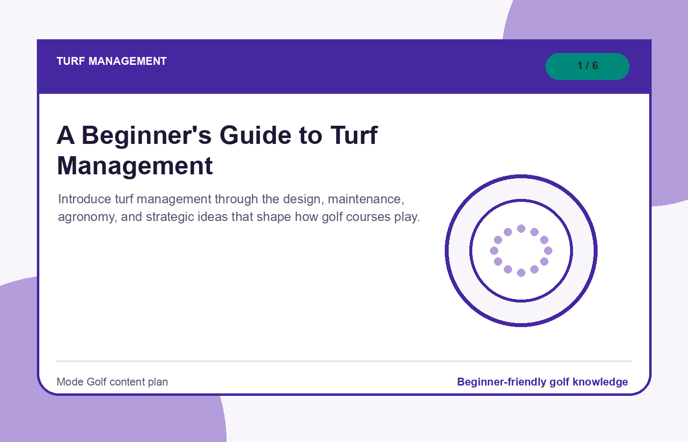 A Beginner's Guide to Turf Management illustration