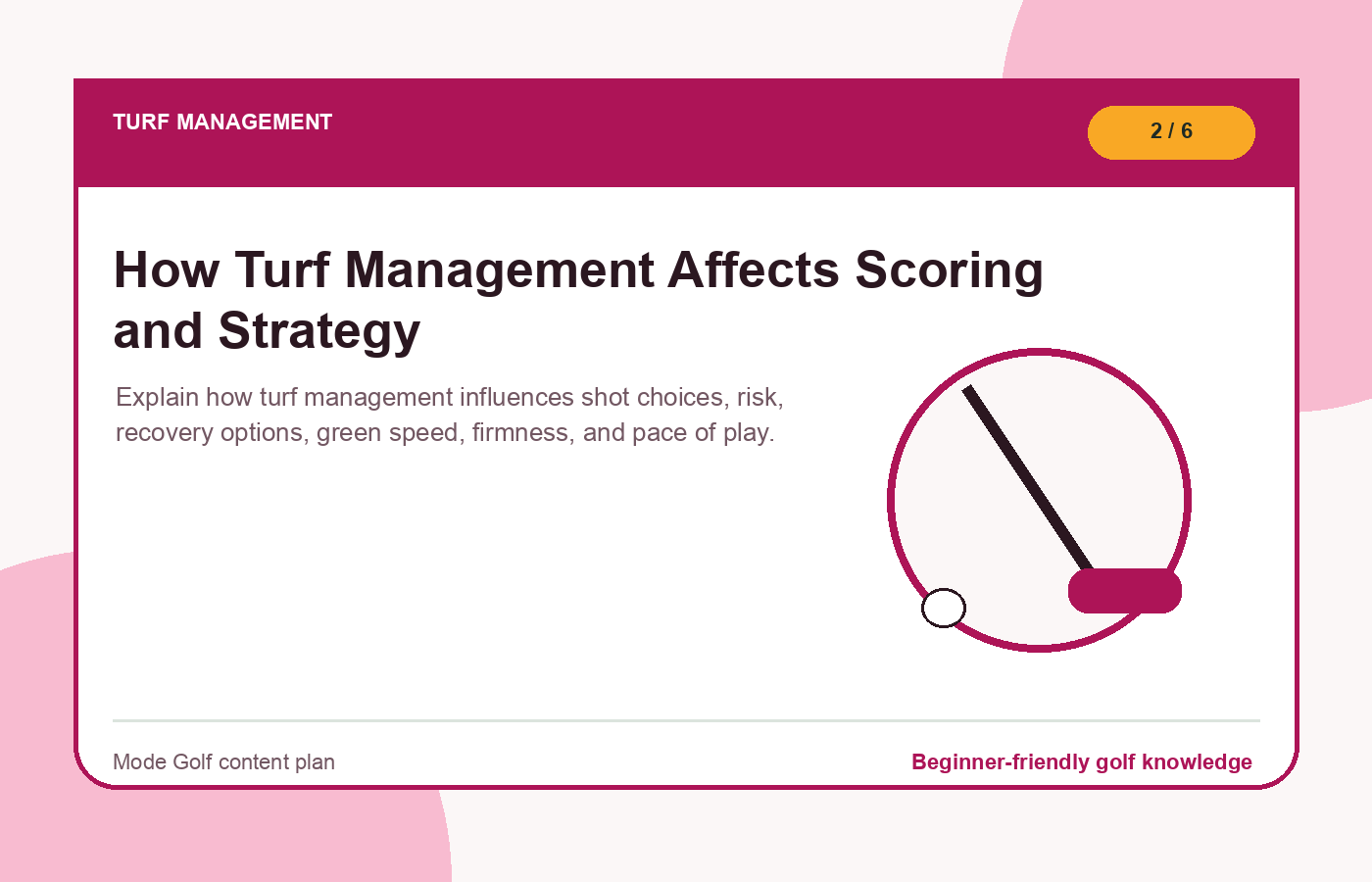 How Turf Management Affects Scoring and Strategy illustration