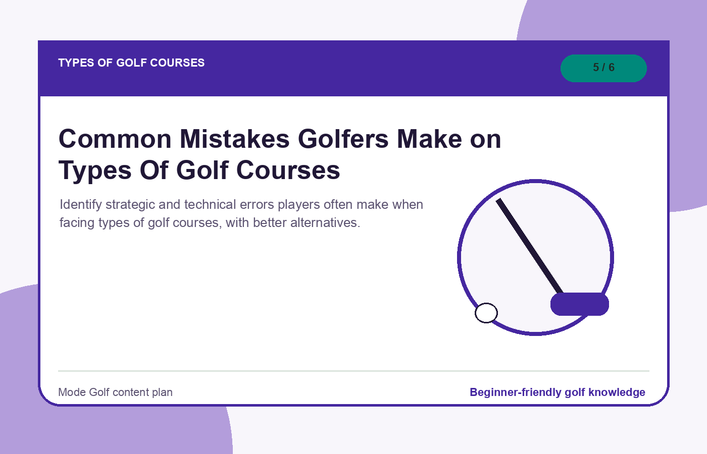 Common Mistakes Golfers Make on Types Of Golf Courses illustration