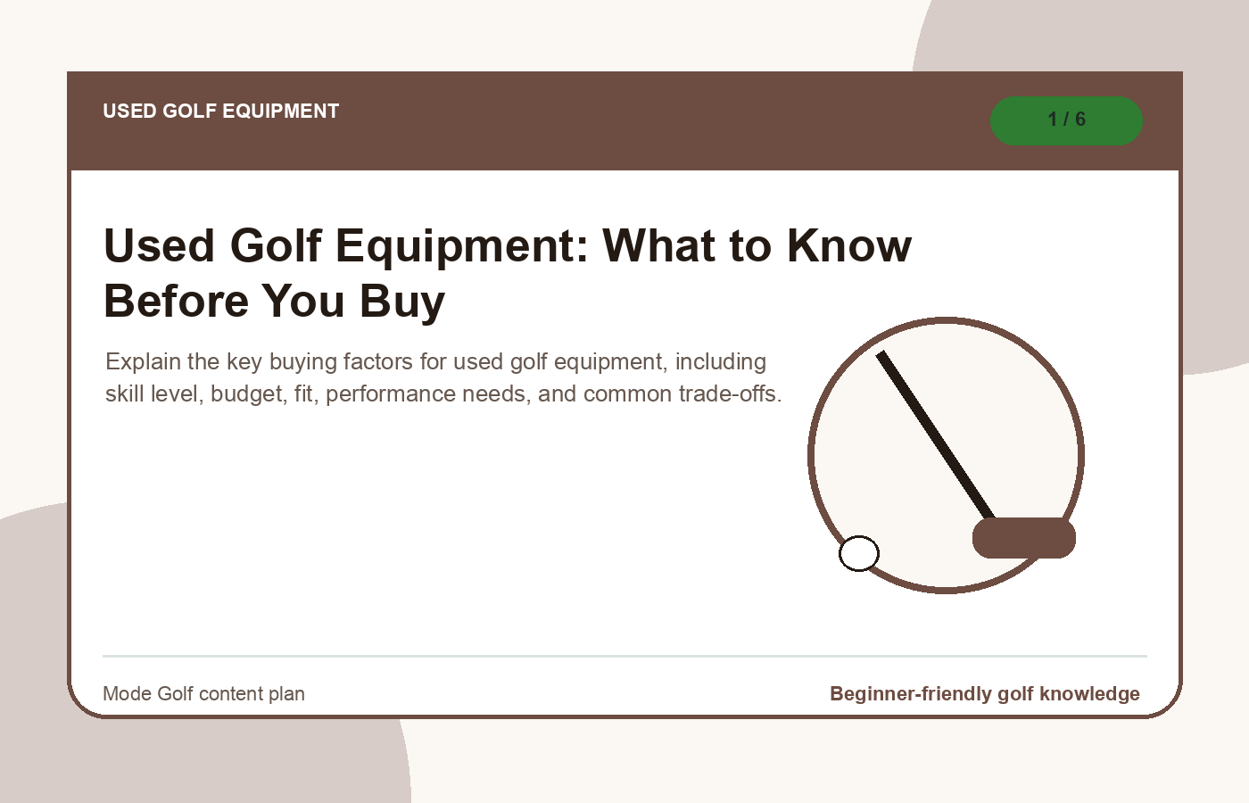 Used Golf Equipment: What to Know Before You Buy illustration