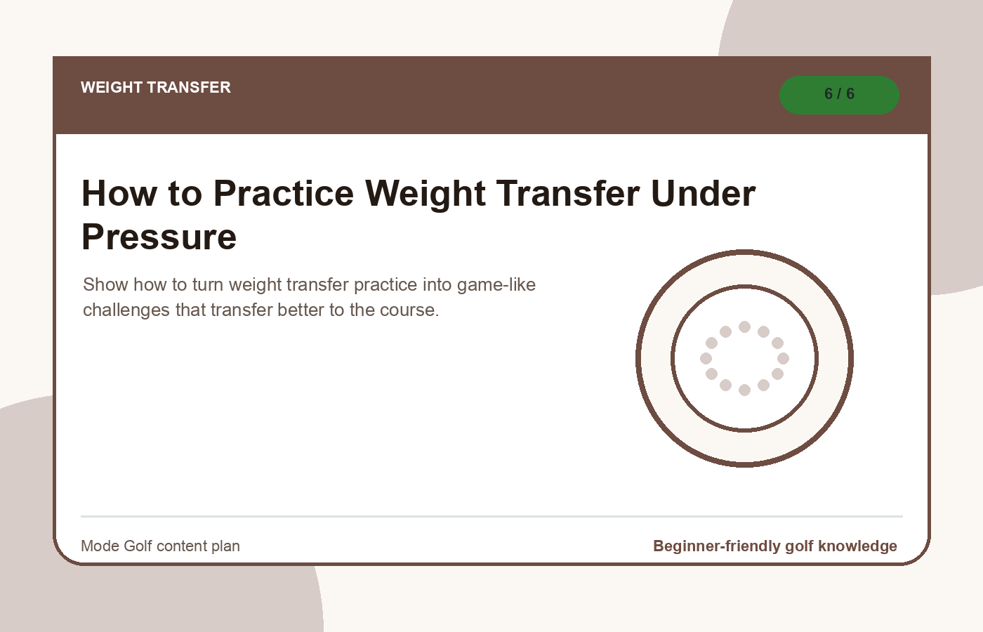 How to Practice Weight Transfer Under Pressure illustration
