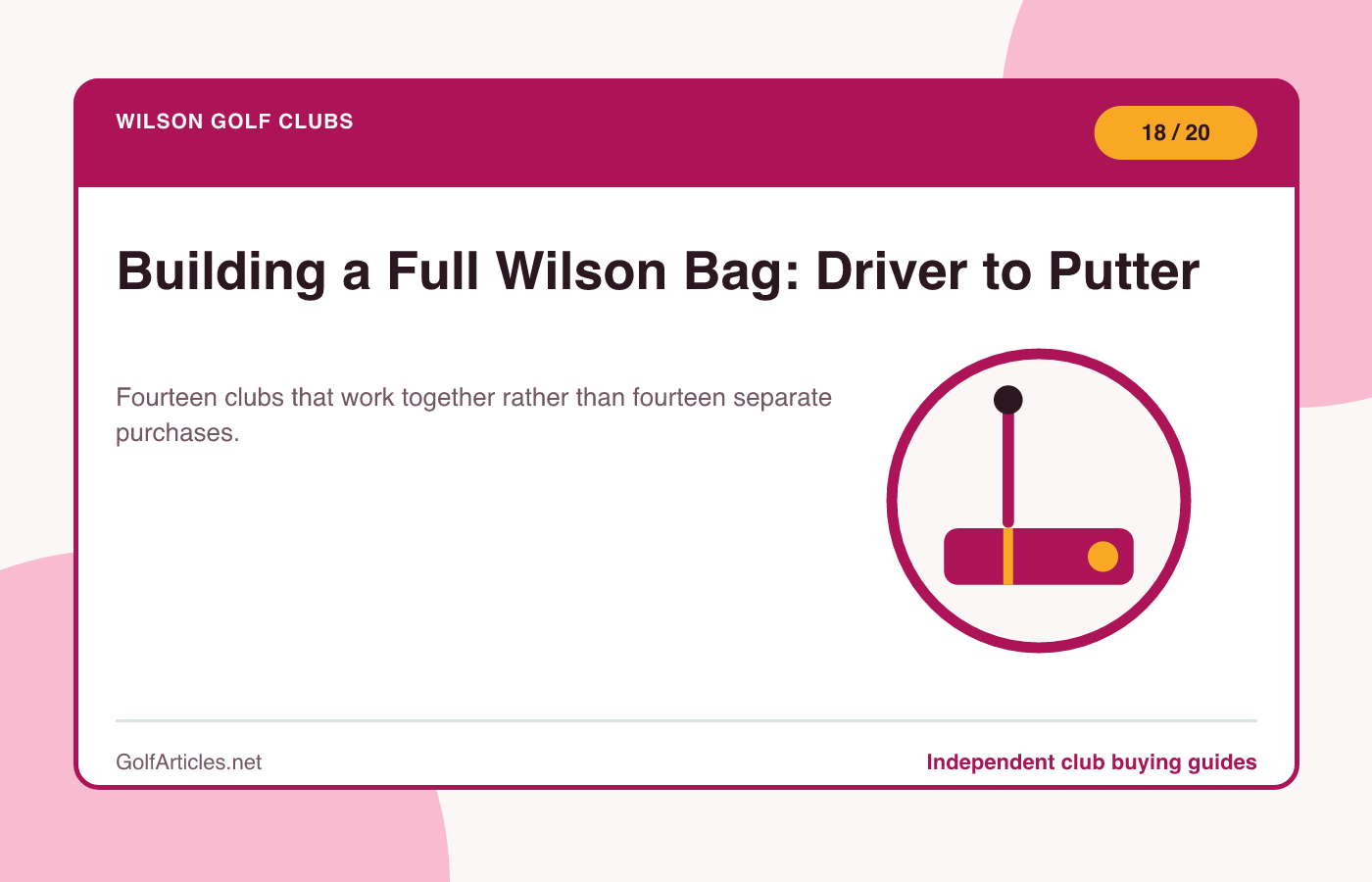 Building a Full Wilson Bag: Driver to Putter illustration