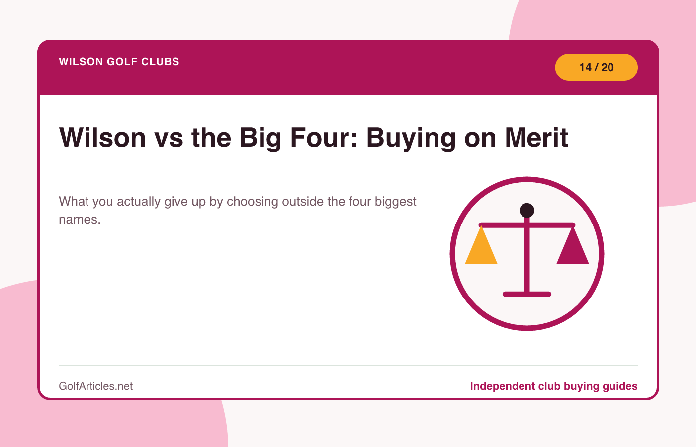 Wilson vs the Big Four: Buying on Merit illustration
