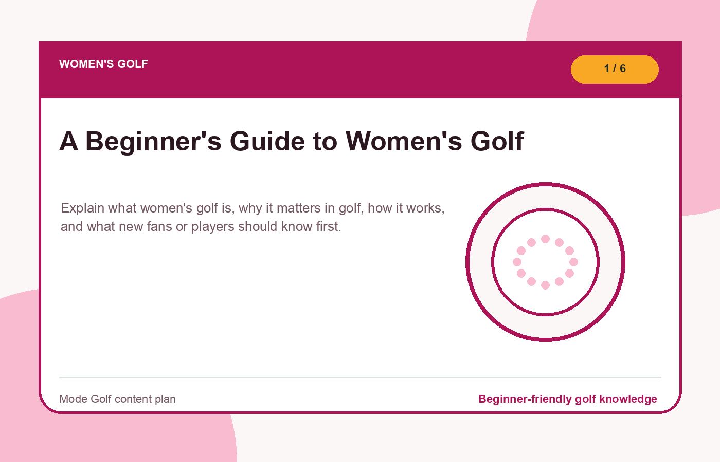 A Beginner's Guide to Women's Golf illustration