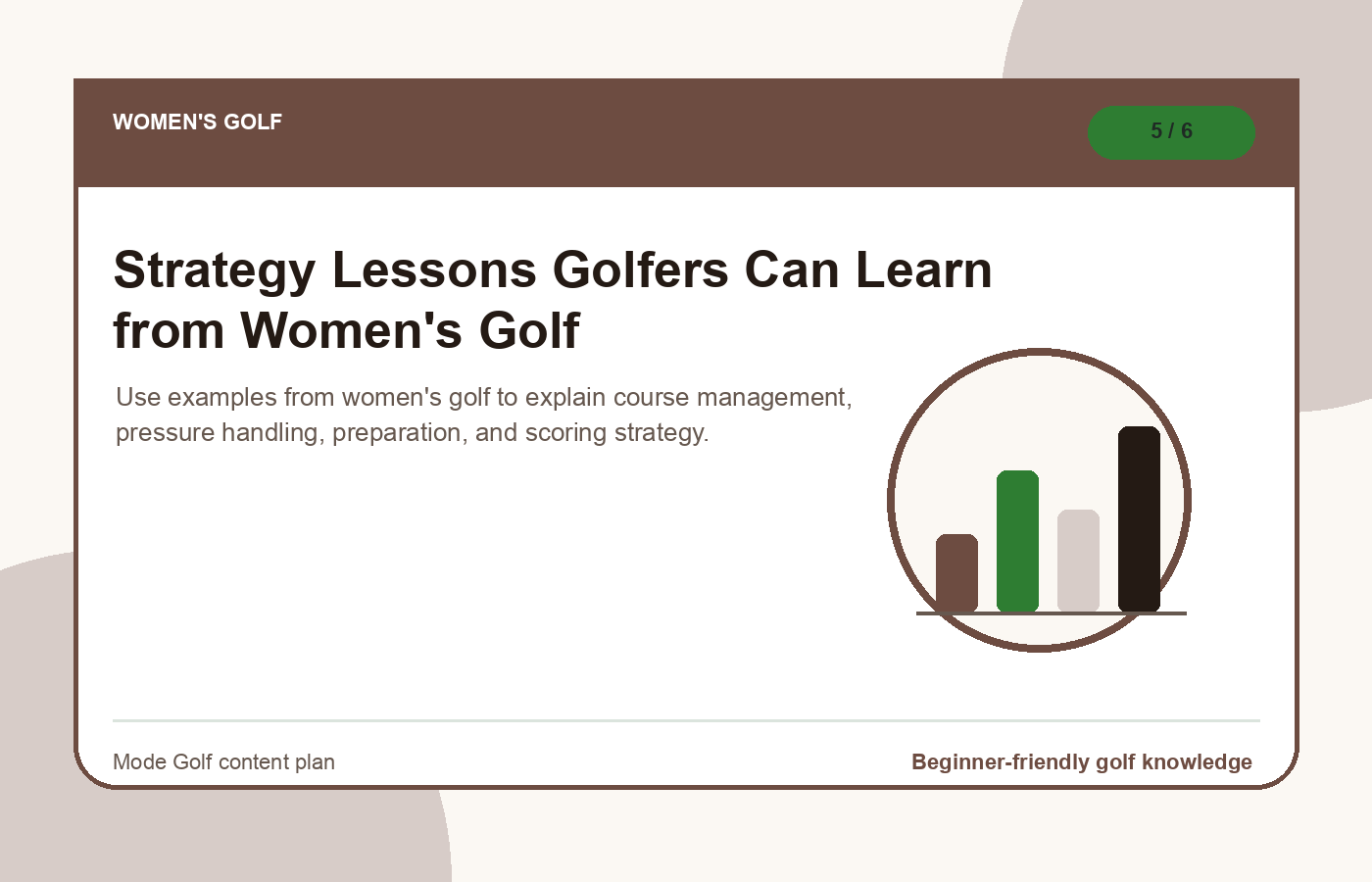 Strategy Lessons Golfers Can Learn from Women's Golf illustration